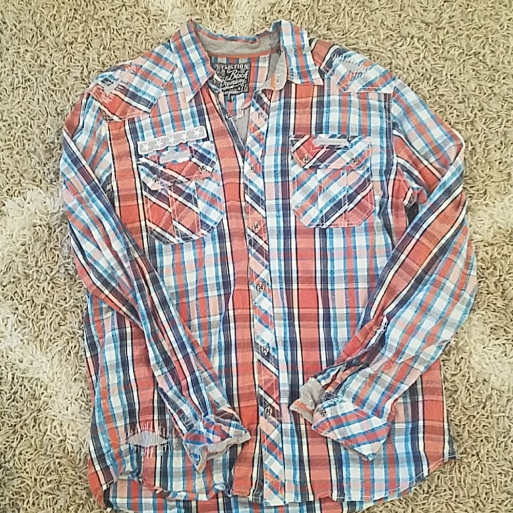 Men's long sleeve button up shirt